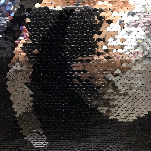 NWT! (2) Spider Reversible Sequined Halloween Pillows black silver, Spooky Cool! - Picture 7 of 9